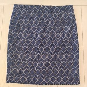 The Limited Navy Blue and Nude Mini skirt.